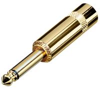 Rean AV NYS224AG Jack 6.35 mm mâle Nombre de pôles: 2