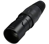 Rean AV Protection de connecteur de câble IP65 pour câbles RJ45 confectionnés, boîtier noir-chromé RCEM-Z-001-1 mâle, droit