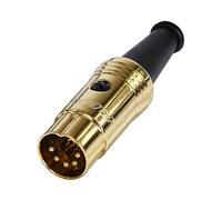 REAN Fiche audio DIN à 5 broches - Boîtier et contacts plaqués or - NYS322AG