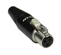 REAN Connecteur mini xlr 3 points femelle noir rean rt3fc-b