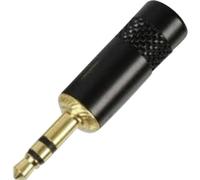 REAN Noir Argent Or nys231b Fiche jack stéréo 3,5 mm de la prise