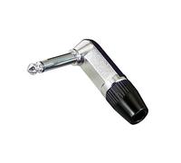 REAN NYS207 Prise jack mono 6,3 mm 2 pôles coudée à 90° nickelée