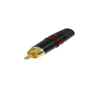 Rean NYS373 Phono Plug avec contacts plaqués or et anneau Rouge