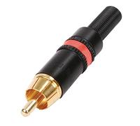 Neutrik Connecteur RCA mâle droit – Compatible câble Ø 3,5–6,1 mm – Noir/Rouge