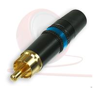 Rean Phono Rca Connecteur NYS373-6. Mâle Jack Fiche Bleu Marquage Amp, Aux, CD