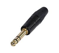 Rean RP3C-B Prise Audio 6,35 Mm 3 Broches 1Pc Noir