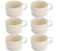 ReaNea Lot de 6 tasses à café en plastique léger et durable pour la maison, l'extérieur, le pique-nique, le camping, idée cadeau d'anniversaire 355 ml