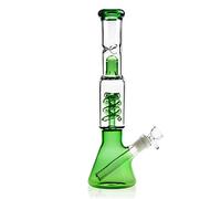 REANICE bong en verre Vert 14.5mm Hauteur 29.5cm avec Bowl, Downstem, Slide, emballage traditionnel, Réutilisable, pour Maison, pipe à eau Rond