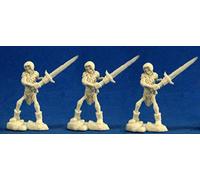 REAPER 3 x GUARDIEN Epee 2 Mains Squelette Bones Figurine pour Jeux de Roles Plateau - 77238