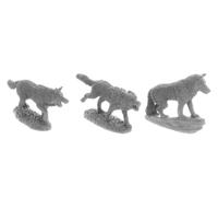 REAPER 3 x Wolf Pack Miniature Bones USA Dungeon Dwellers - Tabletop Figurine Role Playing Game Jeux de Role - 7038