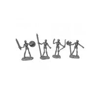 REAPER 4 x Skeleton Warriors Miniature Bones USA Dungeon Dwellers - Tabletop Figurine Role Playing Game Jeux de Role - 7090