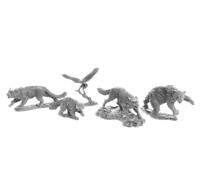 REAPER 5 x Animal Companions (77216) Miniature Bones USA Dungeon Dwellers - Tabletop Figurine Role Playing Game Jeux de Role - 7040