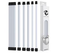 Reaper Cable Sleeved PSU Extension Set - Power Supply Extensions - 1x 24 Pin/ 2X 8 Pin/ 2X 6 Pin/ 1x 4+4 Pin - with Combs - 30cm (White)