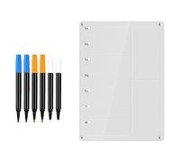 Reapyyt 1 Ensemble de Planificateur de Repas Tableau de Menu Magnétique Réfrigérateur Tableau Effaçable à Sec Acrylique