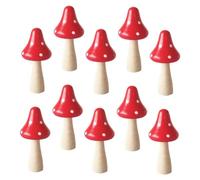 Reapyyt 10 Pièces Ornement de Champignon Microscopique Jardinière en Céramique Bonsaï Décor Champignons Miniature Figurine Gâteau Décor à