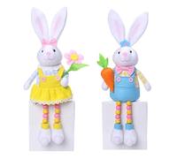 Reapyyt 2 PièCes DéCorations de Gnomes de Pâques, Peluche de Gnomes de Lapin de Pâques, Cadeaux de PoupéE en Peluche de Gnomes de Lapin pour DéCor de FêTe de Plateau à Plusieurs Niveaux