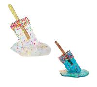 Reapyyt 2PièCes DéCoration de Popsicle, Ornements de Popsicle Fondants Statues de CrèMe GlacéE ÉTé Cool Popsicle DéCoration de -B