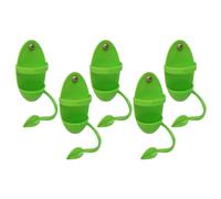 Reapyyt 5 Pièces en Plastique Vert Perruche Calopsitte Perroquet Mangeoire Cage Hamac Suspendu Balançoires Oiseau Jouet à Mâcher