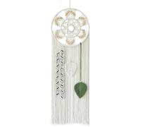 Reapyyt Attrape-RêVes en Macramé pour Chambre à Coucher, DéCoration Murale, Grande Tenture Murale BohèMe avec Feuilles TisséEs, Ornement DéCoratif