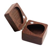 Reapyyt Boîte de rangement pour médiators de guitare en noyer pour basse, ukulélé, instruments de musique, accessoires cadeaux, Couleur bois