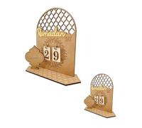 Reapyyt Compte à Rebours du Calendrier du Ramadan 2 PièCes - DéCorations du Ramadan pour - DéCoration de Table du Ramadan - Cadeaux du Ramadan pour Les Enfants C