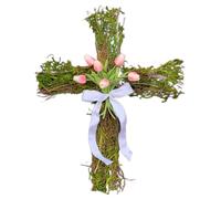 Reapyyt DéCor de Couronne de Pâques pour Porte D'EntréE, Signe de Couronne de Pâques, Guirlande de Couronne de de Fleurs de Pâques pour DéCoration Murale