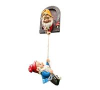 Reapyyt Décor de d'arbre de Gnomes Grimpants en Plein Air pour la Cour, Adorable Statue de Porte Féerique de Hugger d'arbre de GNOME pour l'arbre