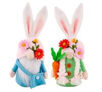 Reapyyt DéCor en Peluche de Lapins de Pâques : DéCorations de Gnomes de Lapin de, Petite PoupéE en Peluche sans, DéCor de Plateau à Plusieurs Niveaux