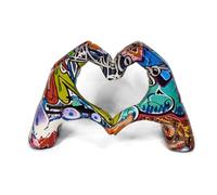 Reapyyt Décoration de Geste Colorée, Statue de Doigt d'amour Moderne, Sculpture d'art Moderne, Décoration de Maison de Doigt Personnalisée, A