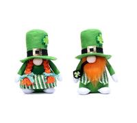 Reapyyt DéCorations de Gnomes de la Saint-, Peluche de Gnomes Verts Porte- pour, Cadeaux de PoupéE en Peluche de la Saint- pour la DéCoration