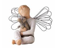 Reapyyt Embraing My Happiness Table Résine Décor Ornement Figure Sympathie Pet Memorial Cadeau Ornement Artisanat Cadeau C