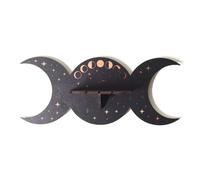 Reapyyt Étagère en Bois Étagères Flottantes en Bois Étagère pour Huiles Essentielles Étagère de Lune pour Cristaux Support de Phase de Lune Étagère à Livres en Bois