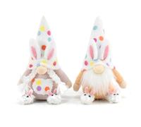 Reapyyt Gnomes de en Peluche Lapin de Pâques GNOME Ferme Étagère Rustique Plateau à Plusieurs Niveaux Décoration de Table Basse Décoration de Vacances pour