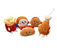 Reapyyt Jouet en Peluche Alimentaire Simulation Hamburger Peluches Alimentaires Mignon Porte-CléS en Peluche Alimentaire pour FêTe à ThèMe Alimentaire Cadeaux d'anniversaire