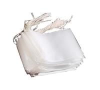 Reapyyt Lot de 100 sacs filtrants en tissu non tissé pour usage alimentaire pour la préparation du thé avec fermeture filetée