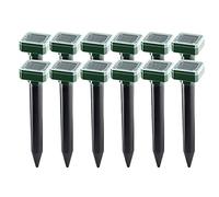 Reapyyt Lot de 12 répulsifs solaires à ultrasons pour extérieur, répulsifs anti-serpents, taupes, serpents électroniques, pour jardin, cour, ferme