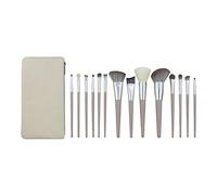 Reapyyt Lot de 14 pinceaux de maquillage gris crème set de pinceaux de maquillage pour correcteur portable