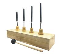 Reapyyt Lot de 4 diapasons de musique à fréquence précise 256 Hz 320 Hz 384 Hz 512 Hz avec marteau haute qualité
