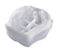 Reapyyt Moule de Pot de Fleur en Ciment en Forme de Main, Plat de Rangement, Cendrier Miroir, Moule en Silicone, Plateau à à Deux Mains, Moule de DéCoration