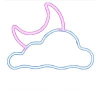 Reapyyt Nuage et lune enseignes au néon LED alimentées par USB enseignes au néon pour décoration murale chambre à coucher, décoration pour fêtes de mariage, cadeau d'anniversaire