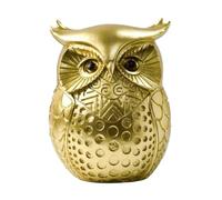 Reapyyt Ornement de Hibou Doré, Statue en Résine Artisanale, pour Meuble TV, Porche, Bibliothèque, Décoration de Bureau à Domicile, Décoration de Table D'Entrée