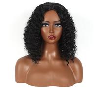Reapyyt Perruque HD Lace Front Wig pour Femme, Perruque Lace Invisible Sans Colle, Perruque Courte Bouclée, Cheveux Afro