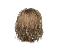 Reapyyt Perruques de style européen et américain dégradé, cheveux courts, fibre chimique, perruques pour femmes avec frange