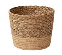 Reapyyt Pot de Fleurs Tissé en Paille, Panier en Osier, Panier de Rangement en Rotin, Panier de Jardinière Tissé à la Main L