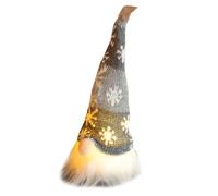Reapyyt Poupée Gnome de Noël avec Lumières, Poupée Rudolph, Ornements Nains Lumineux pour la Maison, Cadeaux de Noël, Nouvel An-Gris
