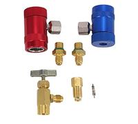 Reapyyt Robinet pour bouteille auto-scellant R1234YF avec adaptateur pour réservoir R134A et raccords rapides R1234, pour ensemble de compteurs de pliage, principaux pour réfrigérants un/C