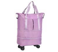 Reapyyt Sac de sport à roulettes avec roulettes, sac de sport extensible pliable avec roues pour voyage, sac de sport à roulettes, B