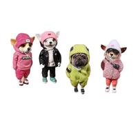 Reapyyt Statue de Chien Debout en RéSine Personnification Chihuahua Sharpei Figurines de Chien DéCor à Bureau Salon DéCoration de Bureau