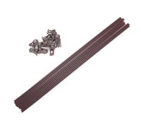Reapyyt Supports pour plantes de 10 pièces pour plantes d'intérieur avec 10 clips, support pour bâtons pour plantes de 50 cm, métal pliable, acier