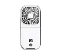 Reapyyt Ventilateur Portable 3000Mah Ventilateur Pliant Multifonctionnel Support de Téléphone Portable Ventilateur de Charge pour Bureau C